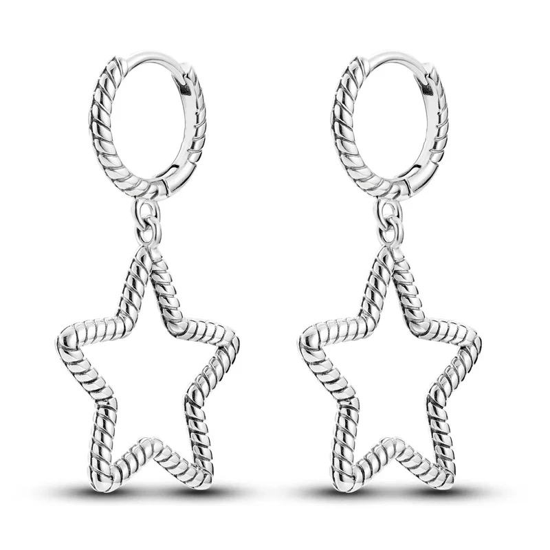 1 Paar Creolen aus 925 sterling Silber Ohrringe Ohrschmuck Zirkonia Ohrstecker