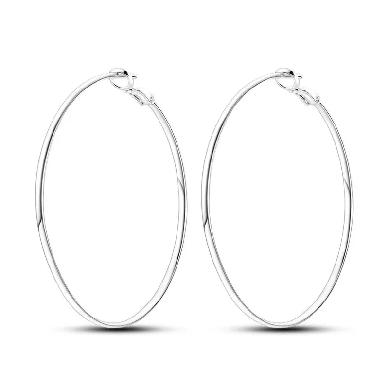 1 Paar Creolen aus 925 sterling Silber Ohrringe Ohrschmuck Zirkonia Ohrstecker