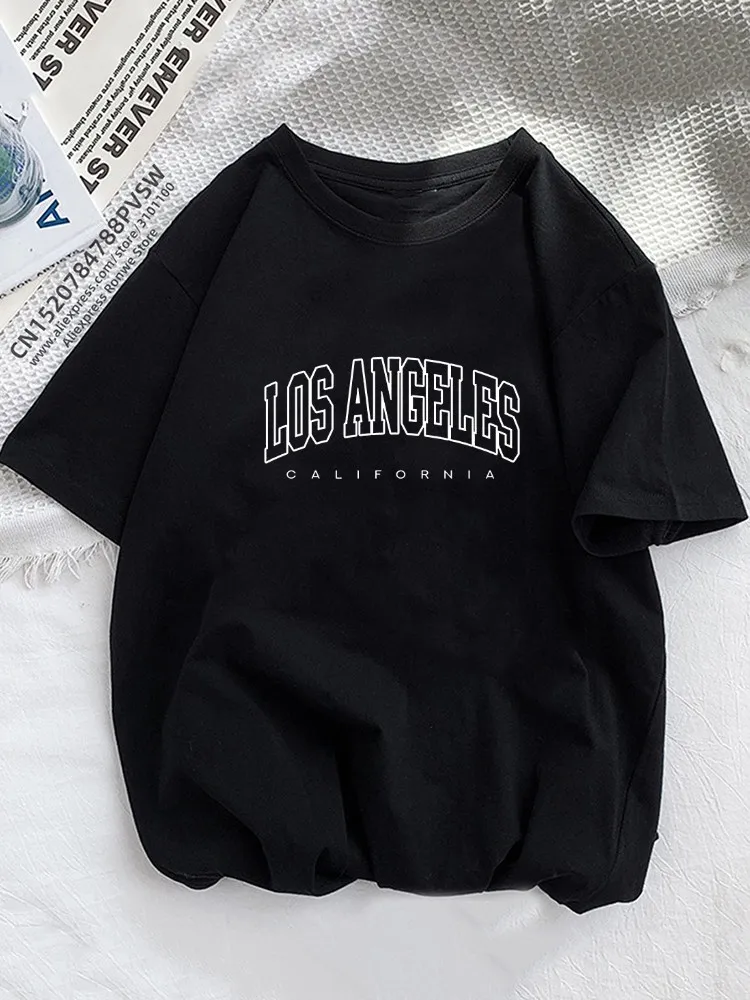 Damen Sommer Top Brooklyn Hipster T-Shirt Rundhals Streetwear lockeres Damentop