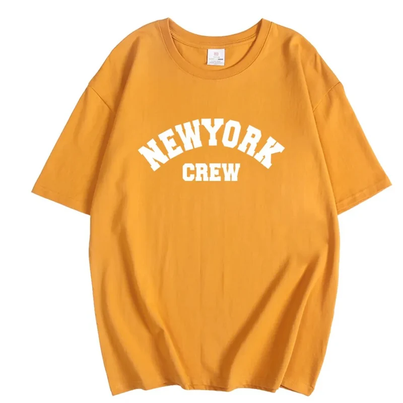 Damen Sommer Top New York Hipster T-Shirt Rundhals Streetwear lockeres Damentop