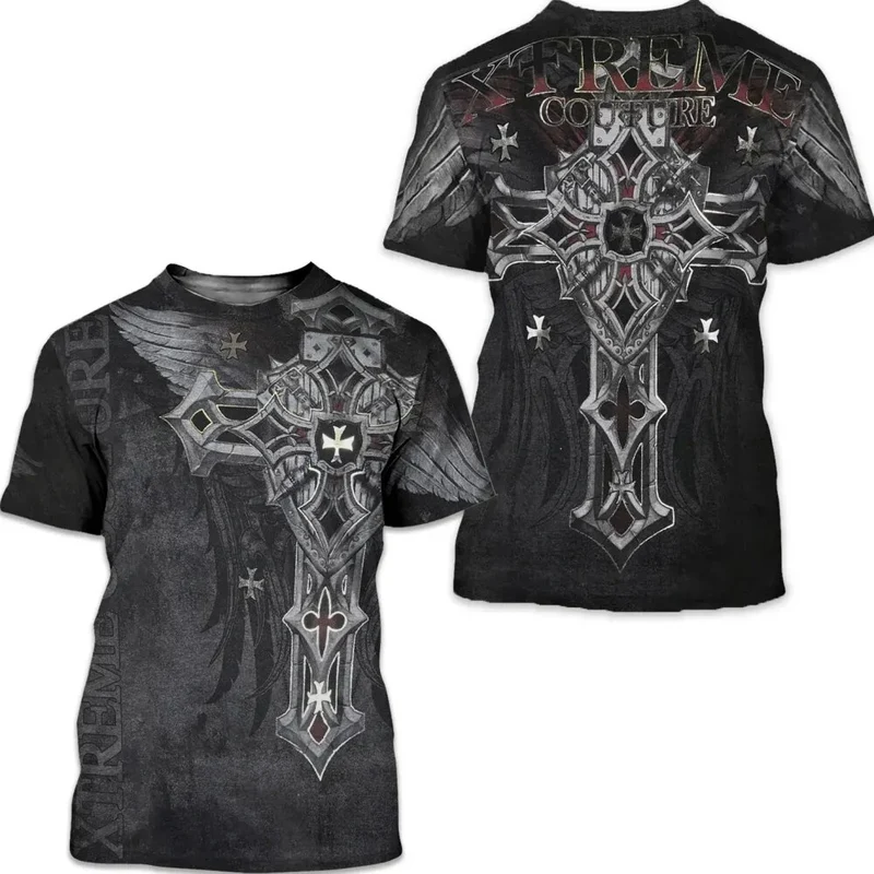 Herren Fashion Vintage 3D T-Shirt Rundhals Unisex Sommer Streetwear
