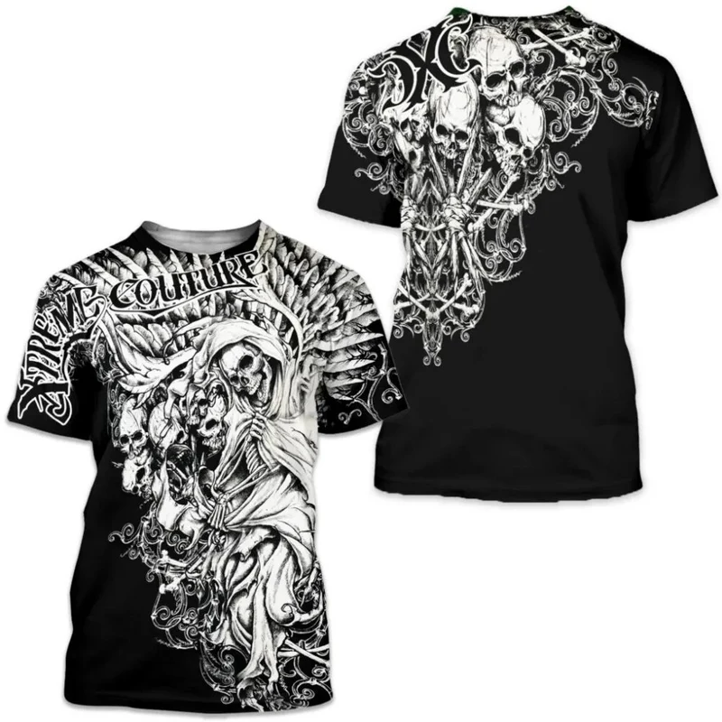 Herren Fashion Vintage 3D T-Shirt Rundhals Unisex Sommer Streetwear