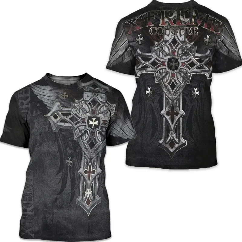 Herren Fashion Vintage 3D T-Shirt Rundhals Unisex Sommer Streetwear