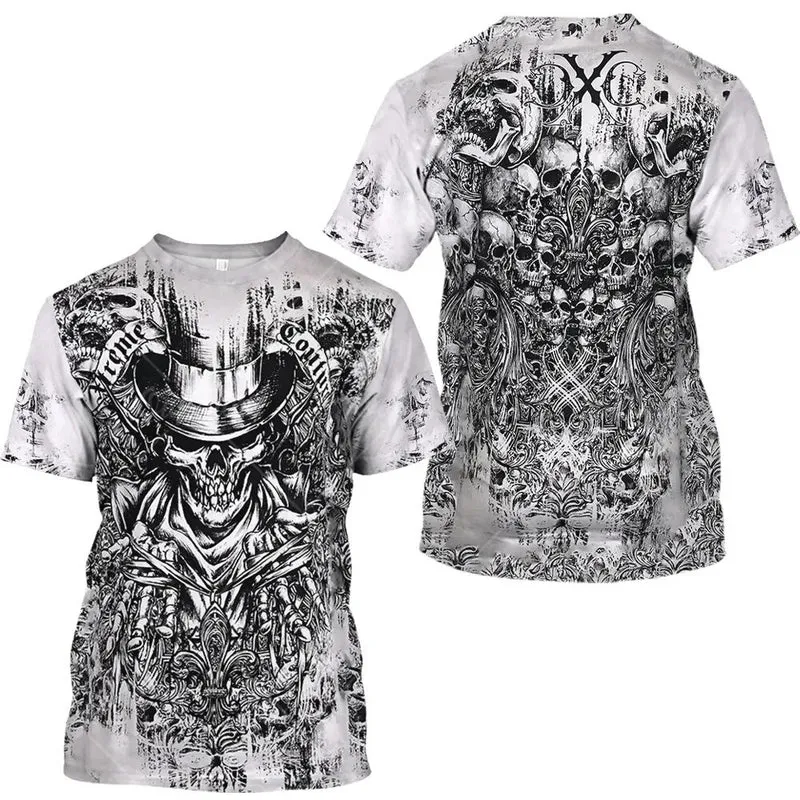 Herren Fashion Vintage 3D T-Shirt Rundhals Unisex Sommer Streetwear