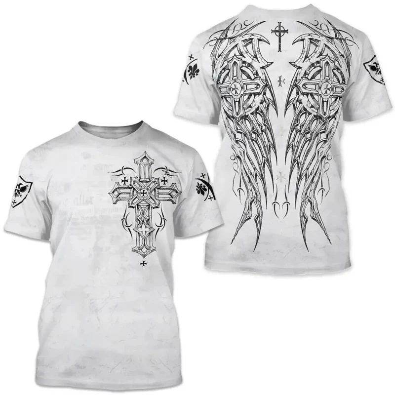 Herren Fashion Vintage 3D T-Shirt Rundhals Unisex Sommer Streetwear