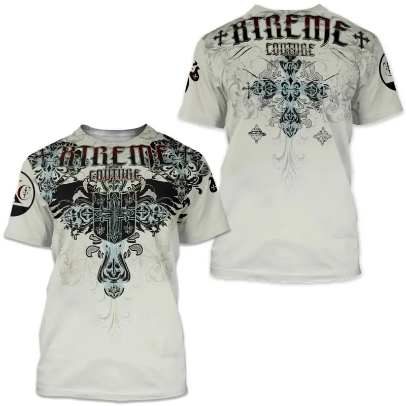 Herren Fashion Vintage 3D T-Shirt Rundhals Unisex Sommer Streetwear