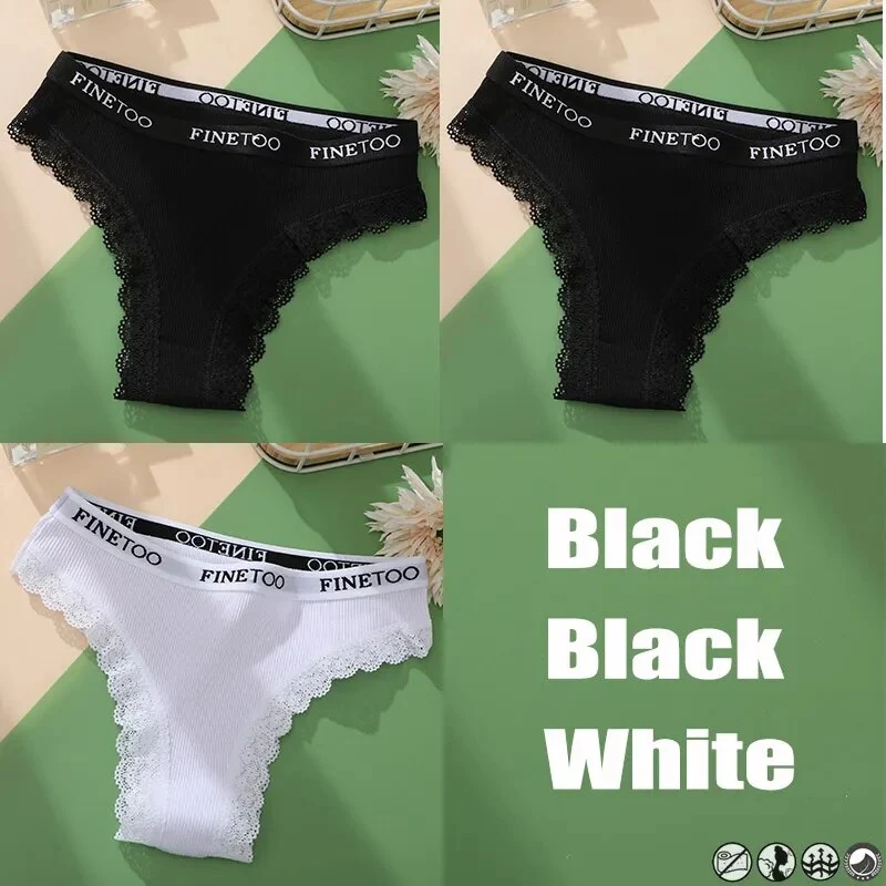 3Stk Frauen Spitze Tanga Höschen Sexy Schlüpfer Slip Dessous Unterwäsche
