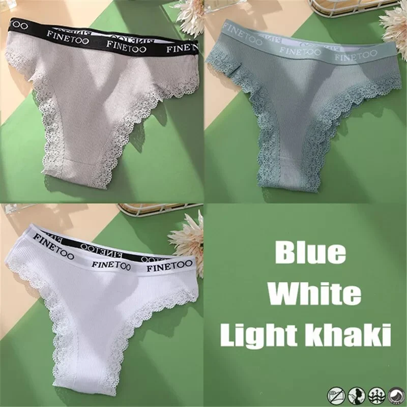 3Stk Frauen Spitze Tanga Höschen Sexy Schlüpfer Slip Dessous Unterwäsche
