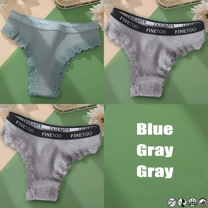 3Stk Frauen Spitze Tanga Höschen Sexy Schlüpfer Slip Dessous Unterwäsche