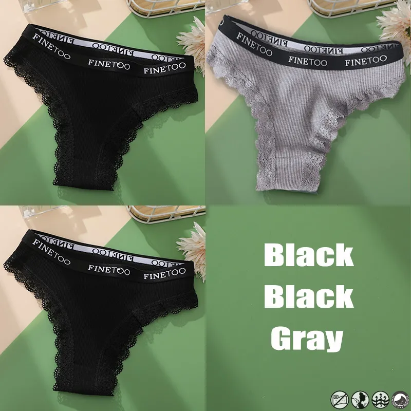 3Stk Frauen Spitze Tanga Höschen Sexy Schlüpfer Slip Dessous Unterwäsche