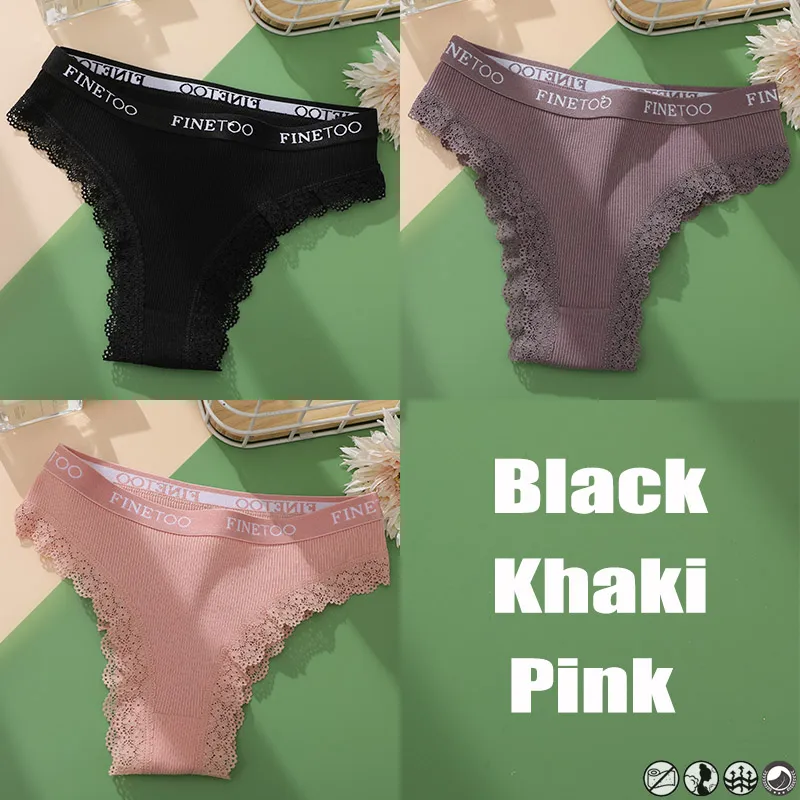 3Stk Frauen Spitze Tanga Höschen Sexy Schlüpfer Slip Dessous Unterwäsche