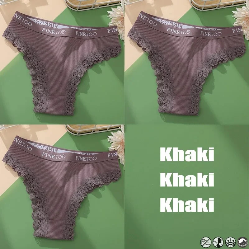 3Stk Frauen Spitze Tanga Höschen Sexy Schlüpfer Slip Dessous Unterwäsche