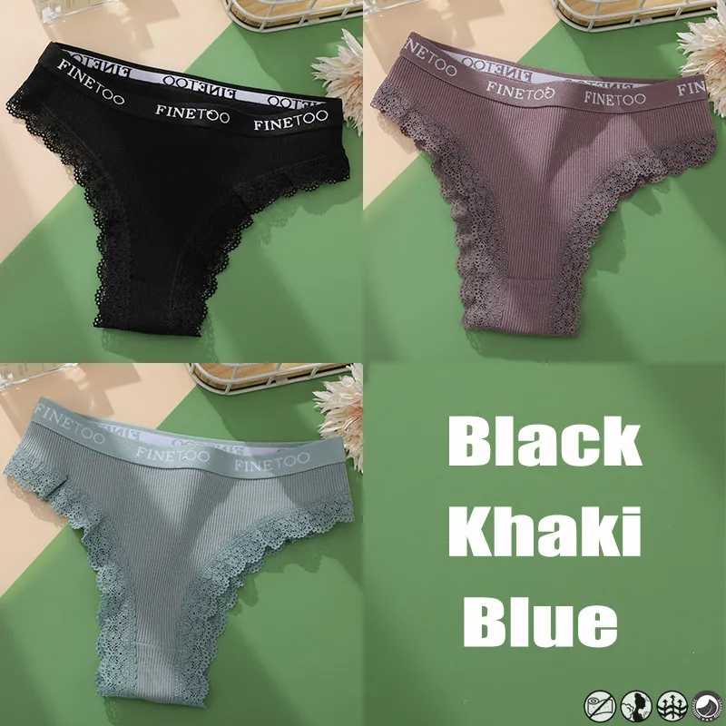 3Stk Frauen Spitze Tanga Höschen Sexy Schlüpfer Slip Dessous Unterwäsche