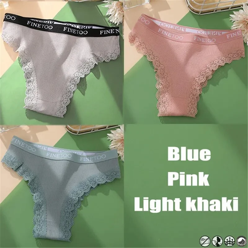 3Stk Frauen Spitze Tanga Höschen Sexy Schlüpfer Slip Dessous Unterwäsche
