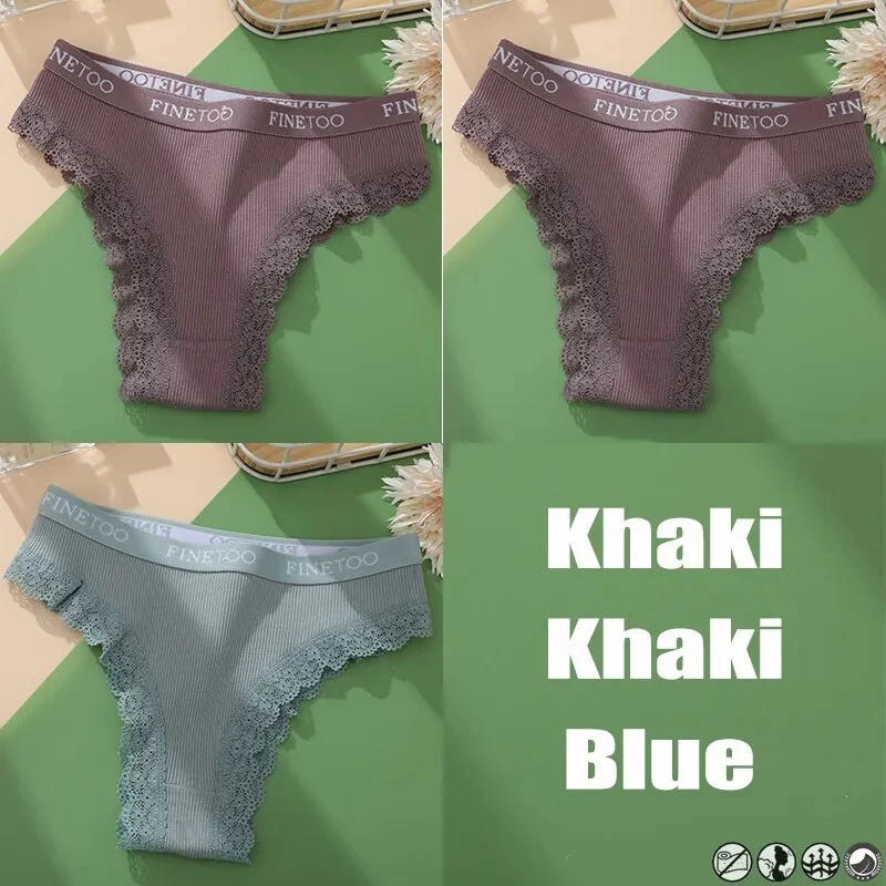 3Stk Frauen Spitze Tanga Höschen Sexy Schlüpfer Slip Dessous Unterwäsche