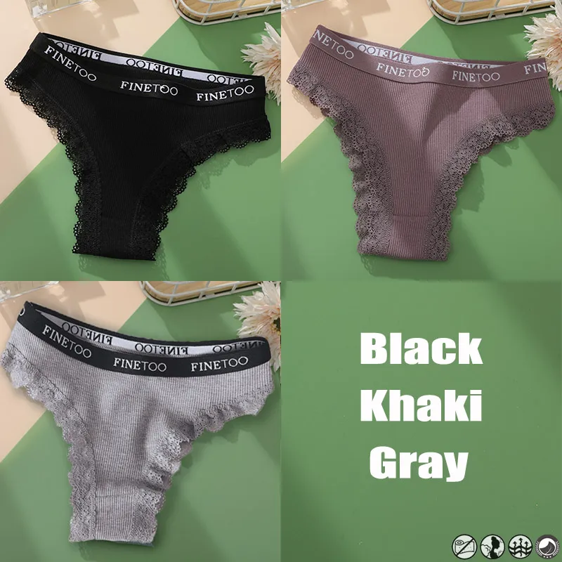 3Stk Frauen Spitze Tanga Höschen Sexy Schlüpfer Slip Dessous Unterwäsche