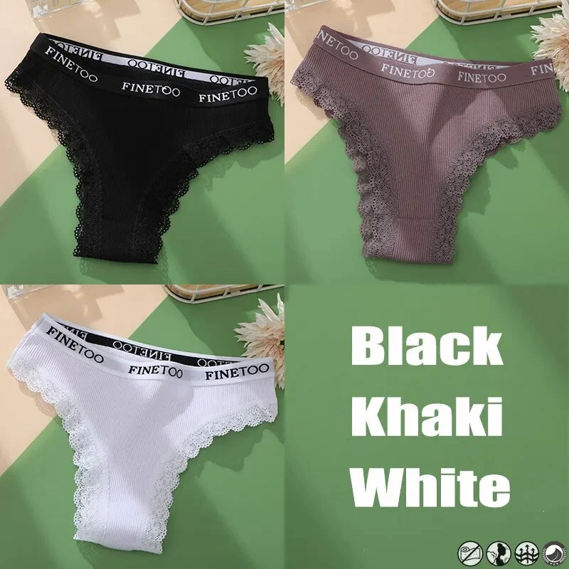3Stk Frauen Spitze Tanga Höschen Sexy Schlüpfer Slip Dessous Unterwäsche