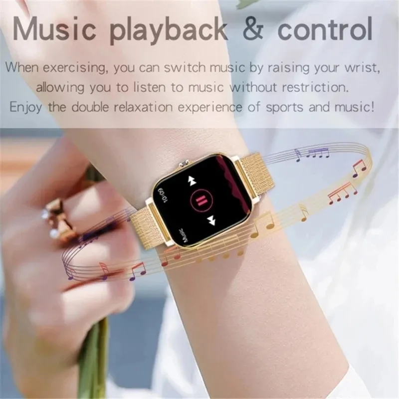 Frauen Smart Watch Männer Farbdisplay Full Touch Fitness Tracker Bluetooth Damen
