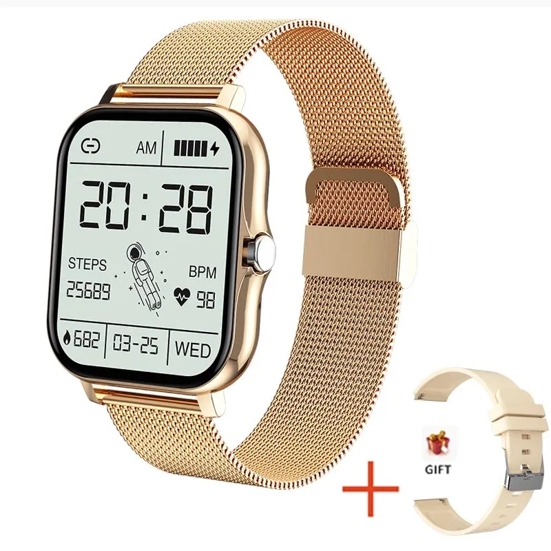 Frauen Smart Watch Männer Farbdisplay Full Touch Fitness Tracker Bluetooth Damen
