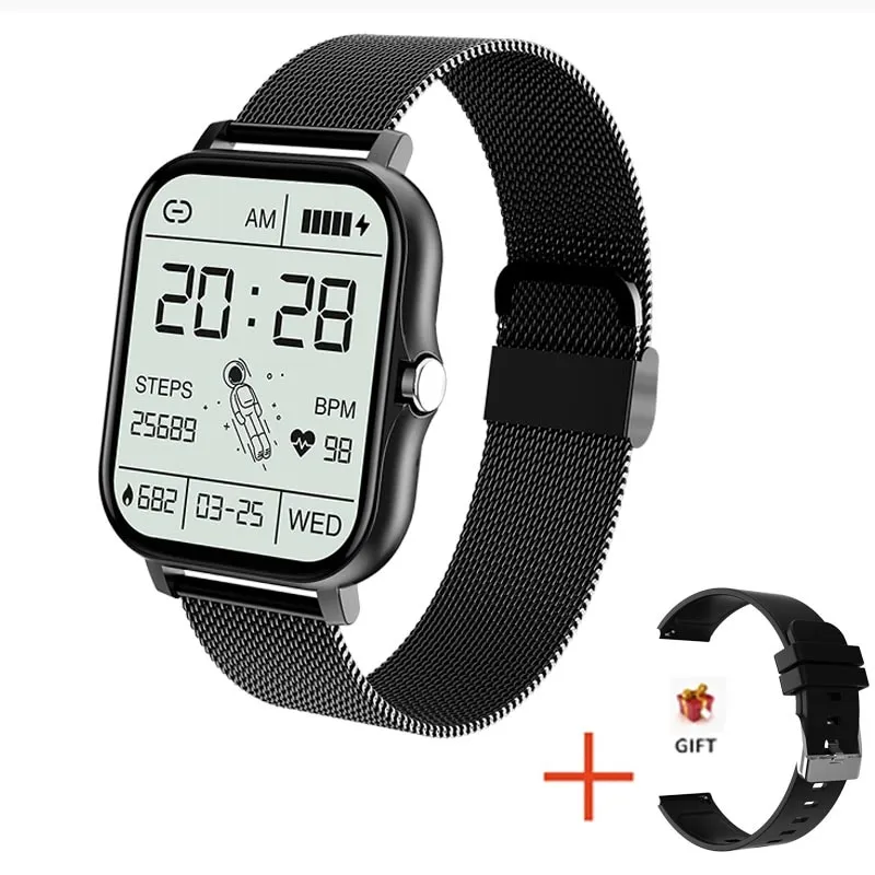Frauen Smart Watch Männer Farbdisplay Full Touch Fitness Tracker Bluetooth Damen
