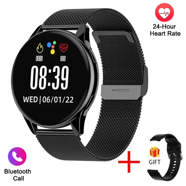 Frauen Smart Watch Männer Farbdisplay Full Touch Fitness Tracker Bluetooth Damen