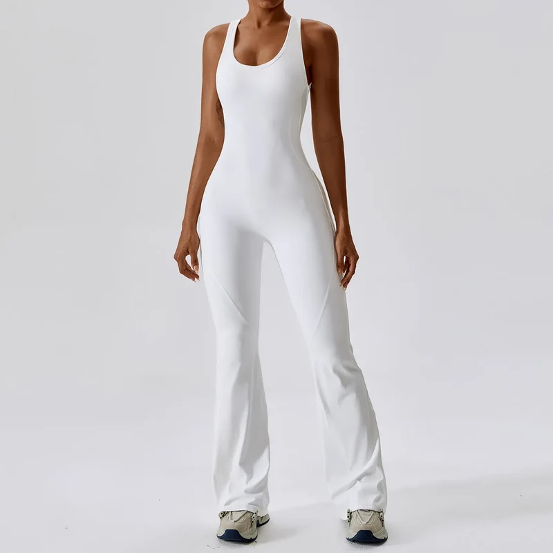 Damen Overall Sport Yoga Hose Sexy Rückenfrei Fitness Anzug Einteiler Sportswear