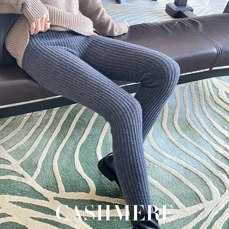 Frauen Winter Warm Gerippte Strick Strumpfhose Blickdicht Hose Leggins