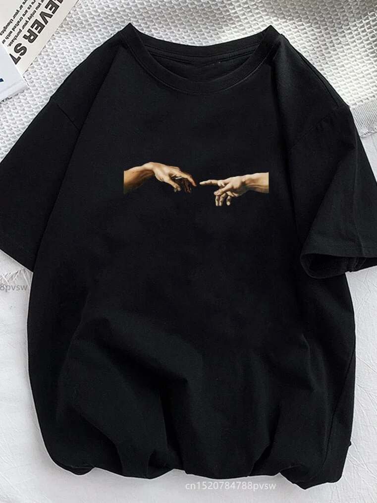Damen Sommer Top Hipster T-Shirt Rundhals Streetwear lockeres Damentop