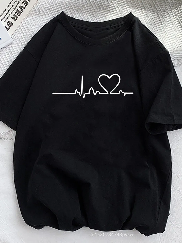 Damen Sommer Top Hipster T-Shirt Rundhals Streetwear lockeres Damentop