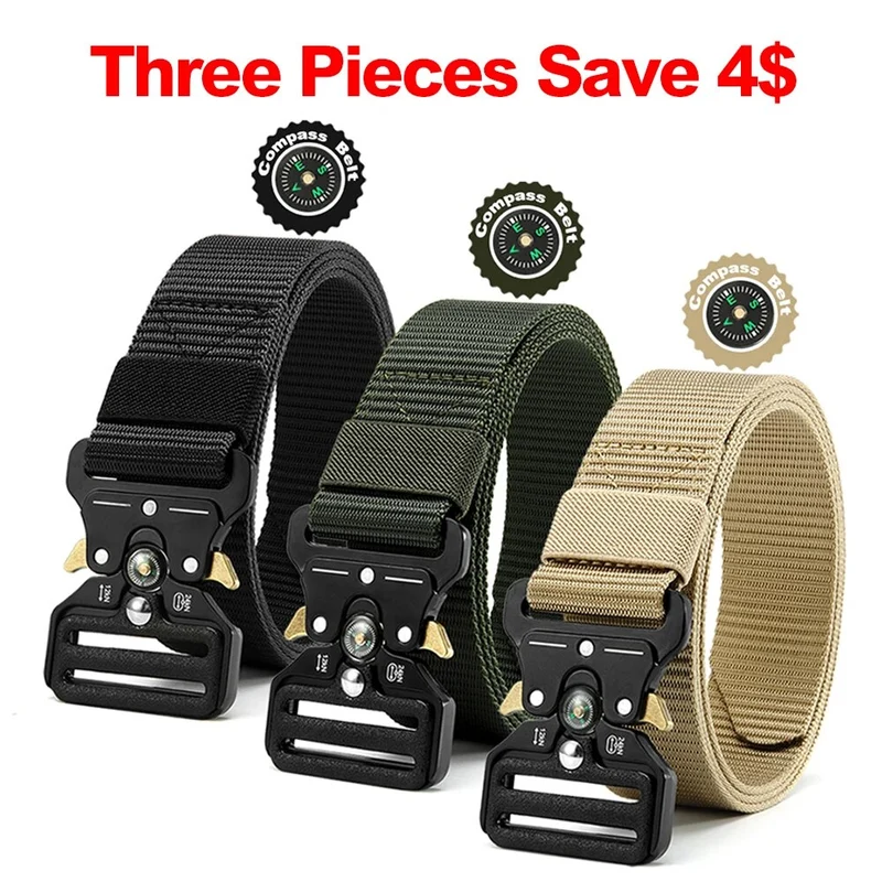 Herren Gürtel Armee Militär Military Belt Nylon Taktische Schnalle
