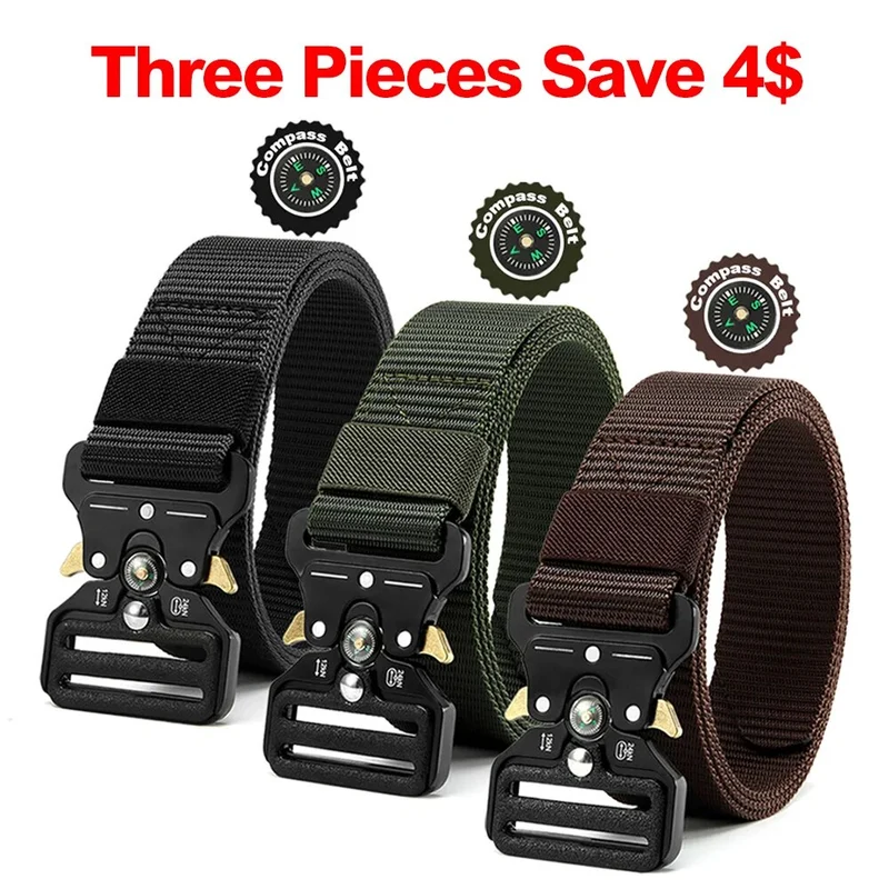 Herren Gürtel Armee Militär Military Belt Nylon Taktische Schnalle