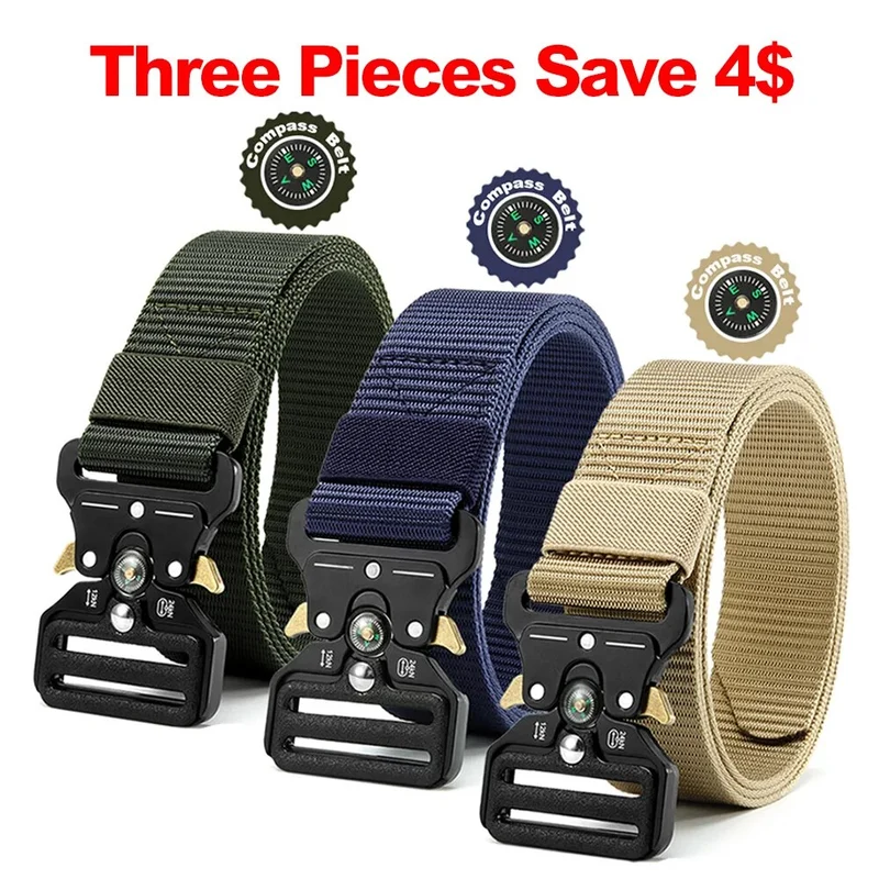 Herren Gürtel Armee Militär Military Belt Nylon Taktische Schnalle