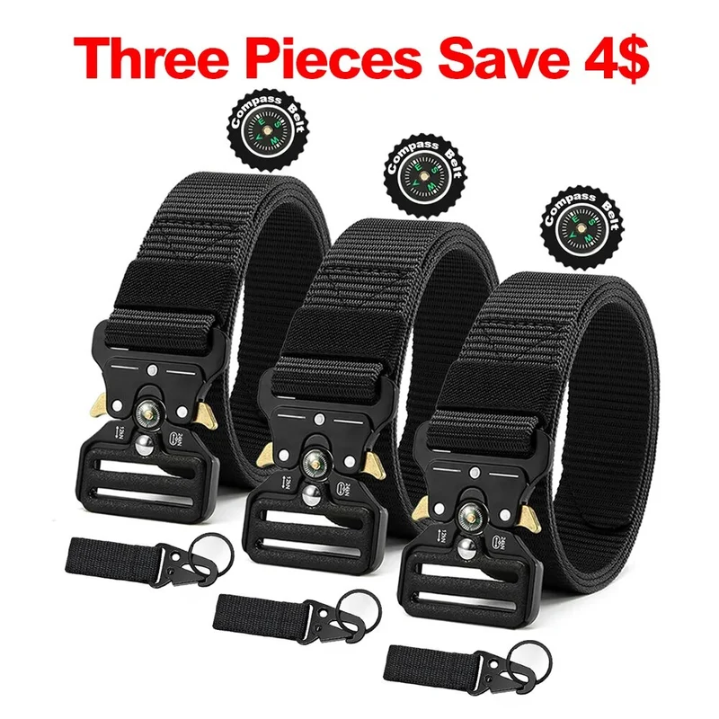 Herren Gürtel Armee Militär Military Belt Nylon Taktische Schnalle