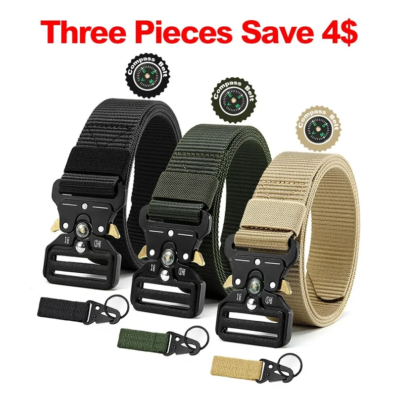 Herren Gürtel Armee Militär Military Belt Nylon Taktische Schnalle