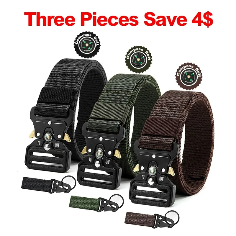 Herren Gürtel Armee Militär Military Belt Nylon Taktische Schnalle