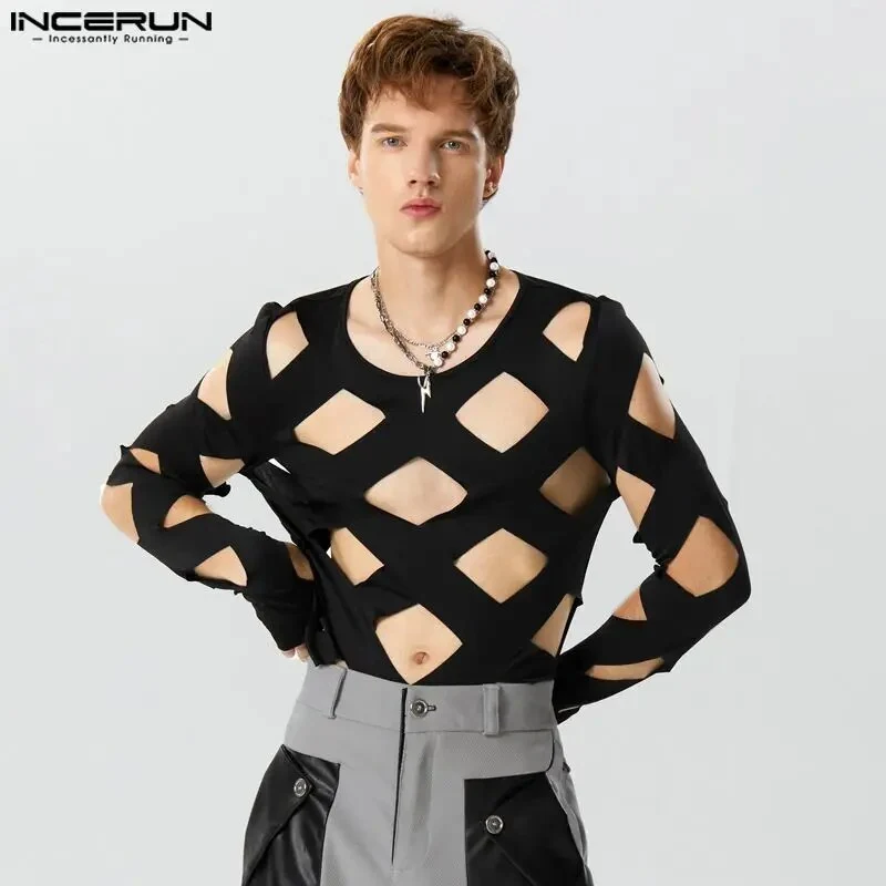 Fetisch Fashion Männer Sexy Bodysuits Herren Body Shirts Hemd Transparent Club