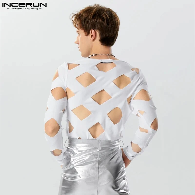 Fetisch Fashion Männer Sexy Bodysuits Herren Body Shirts Hemd Transparent Club