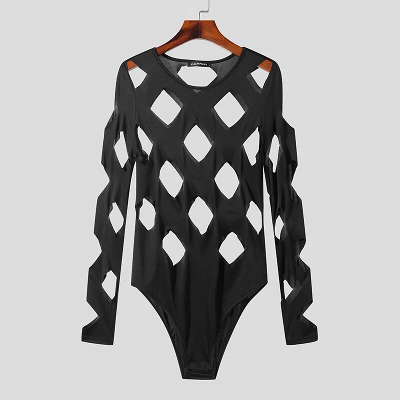 Fetisch Fashion Männer Sexy Bodysuits Herren Body Shirts Hemd Transparent Club