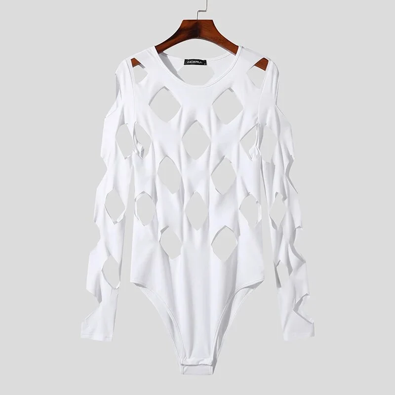 Fetisch Fashion Männer Sexy Bodysuits Herren Body Shirts Hemd Transparent Club