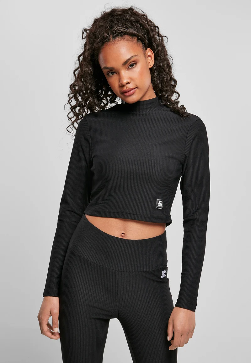 SBL Starter Cropped Stretch Rib Turtleneck Longsleeve