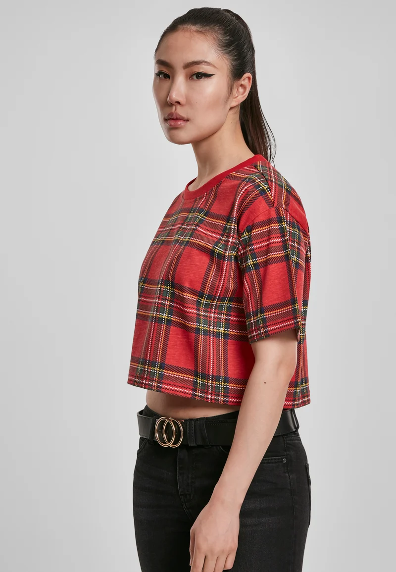 UC AOP Tartan Short Oversized Tee