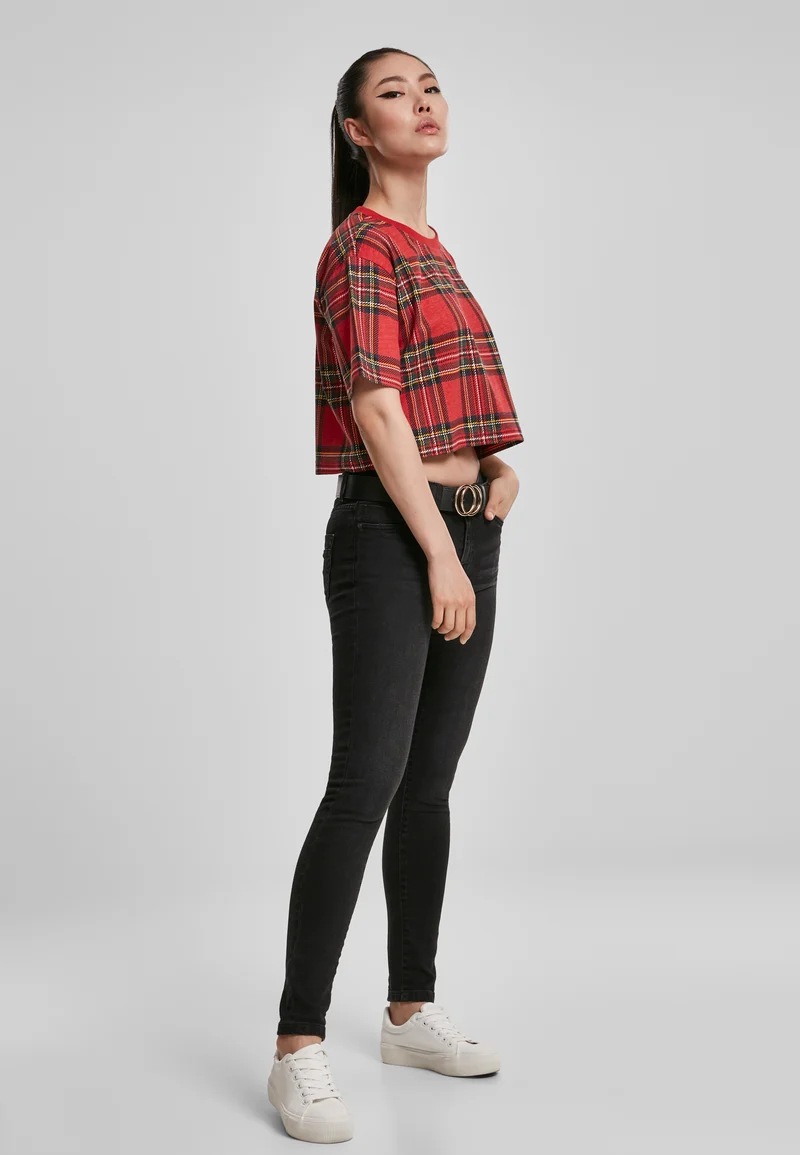 UC AOP Tartan Short Oversized Tee