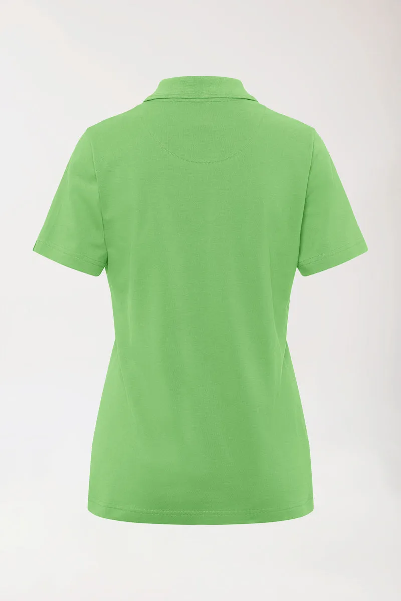 COMFY FLEX Stretch Shirt Damen - Polokragen apfelgrün