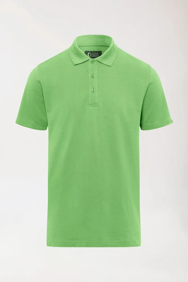 COMFY FLEX Stretch Shirt Herren - Polokragen apfelgrün