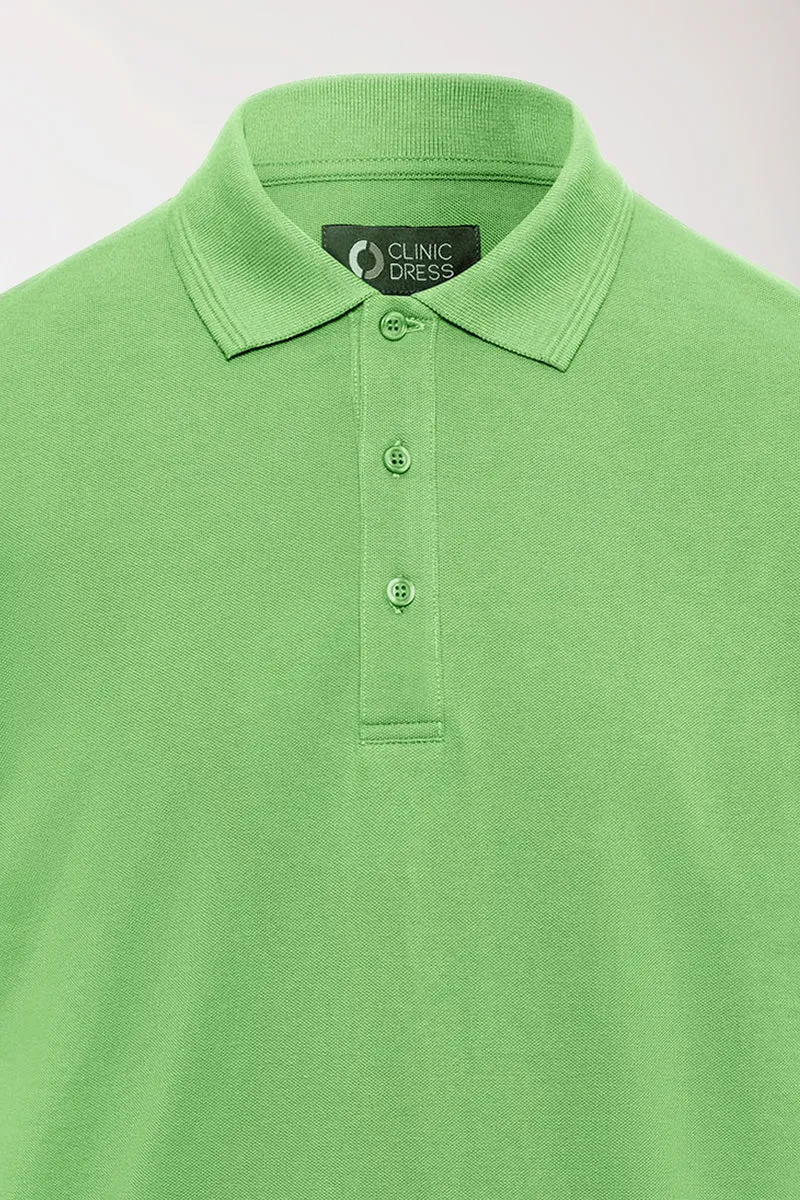 COMFY FLEX Stretch Shirt Herren - Polokragen apfelgrün