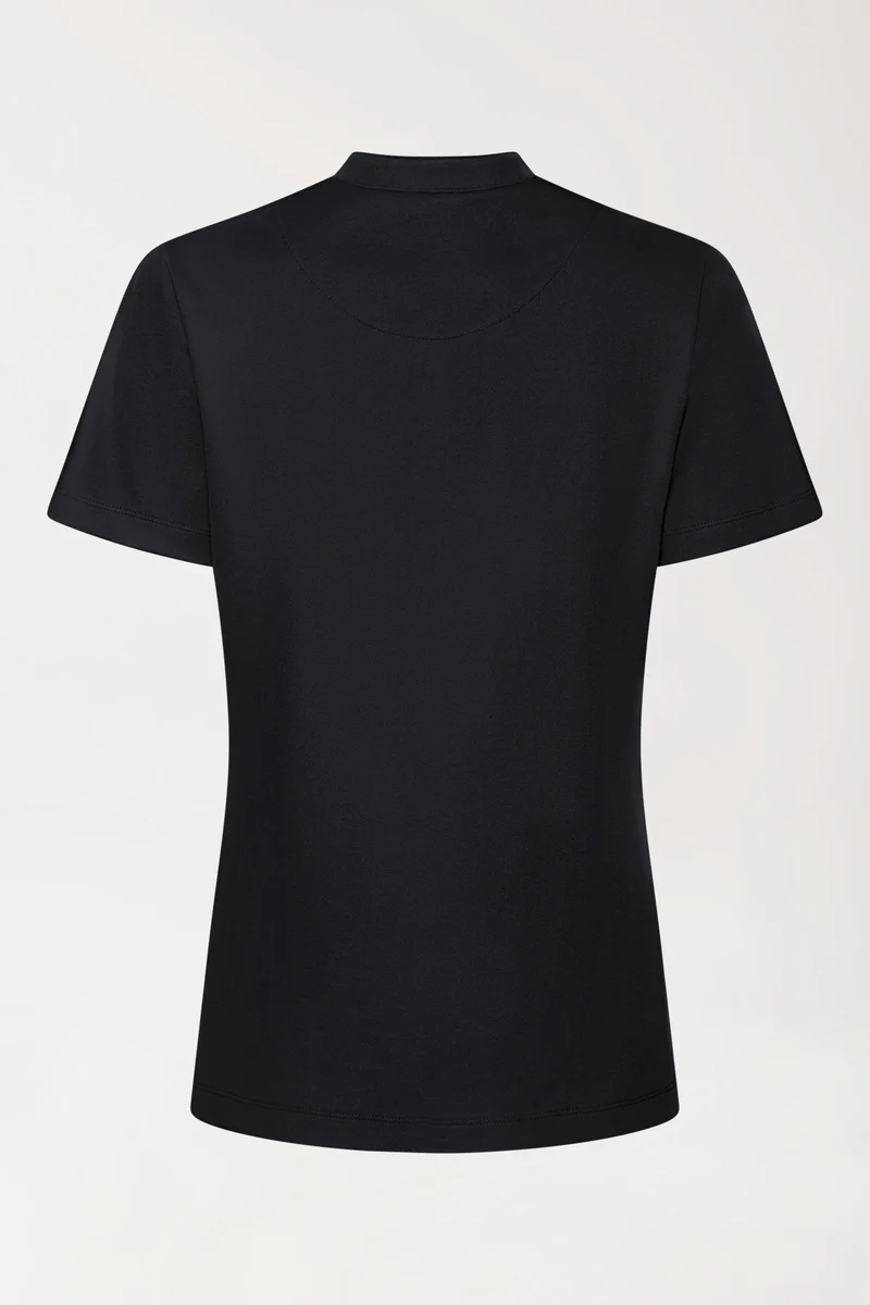 COMFY FLEX Stretch Shirt Damen - Stehkragen schwarz