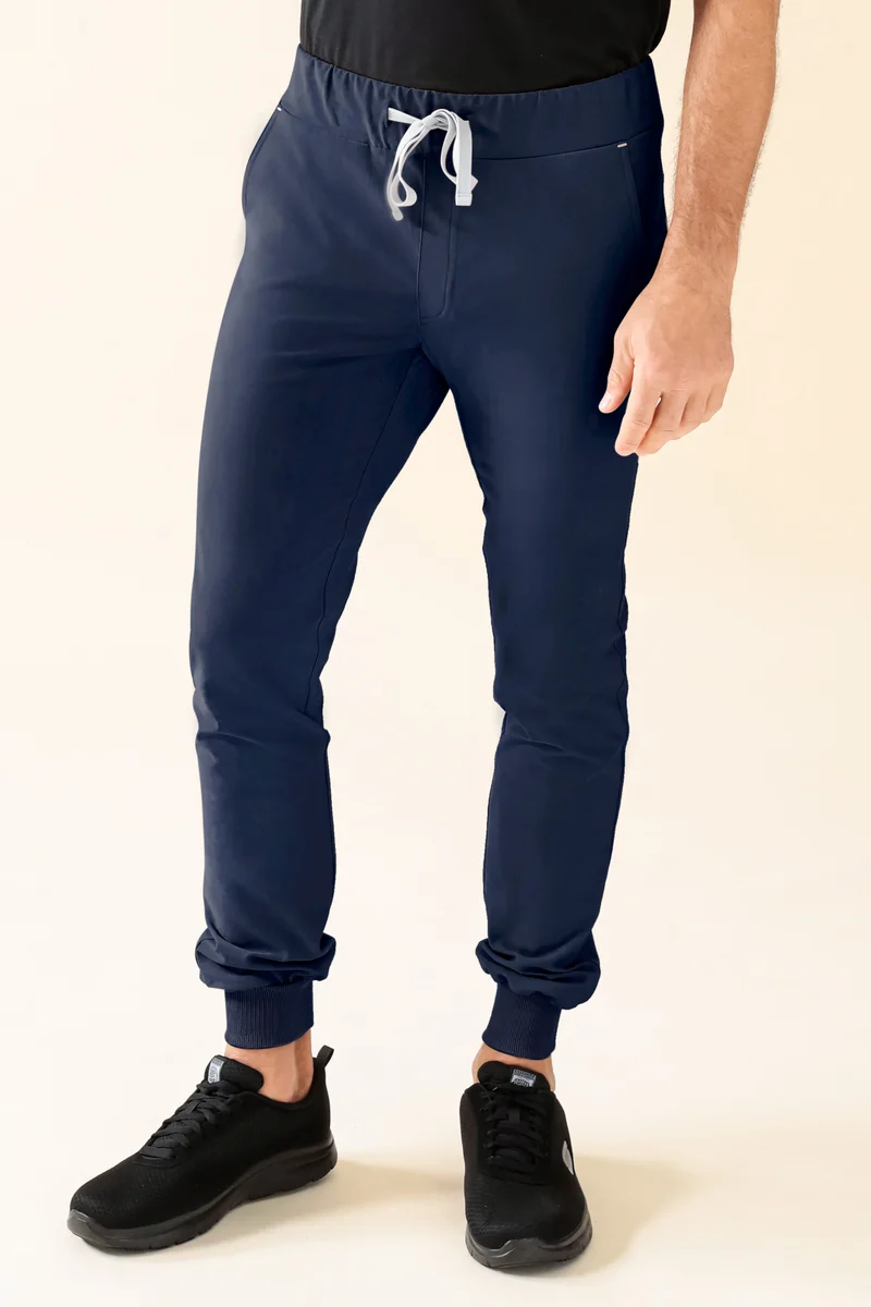 KAERE Hose Herren - Saumbündchen ohne Beintaschen navy