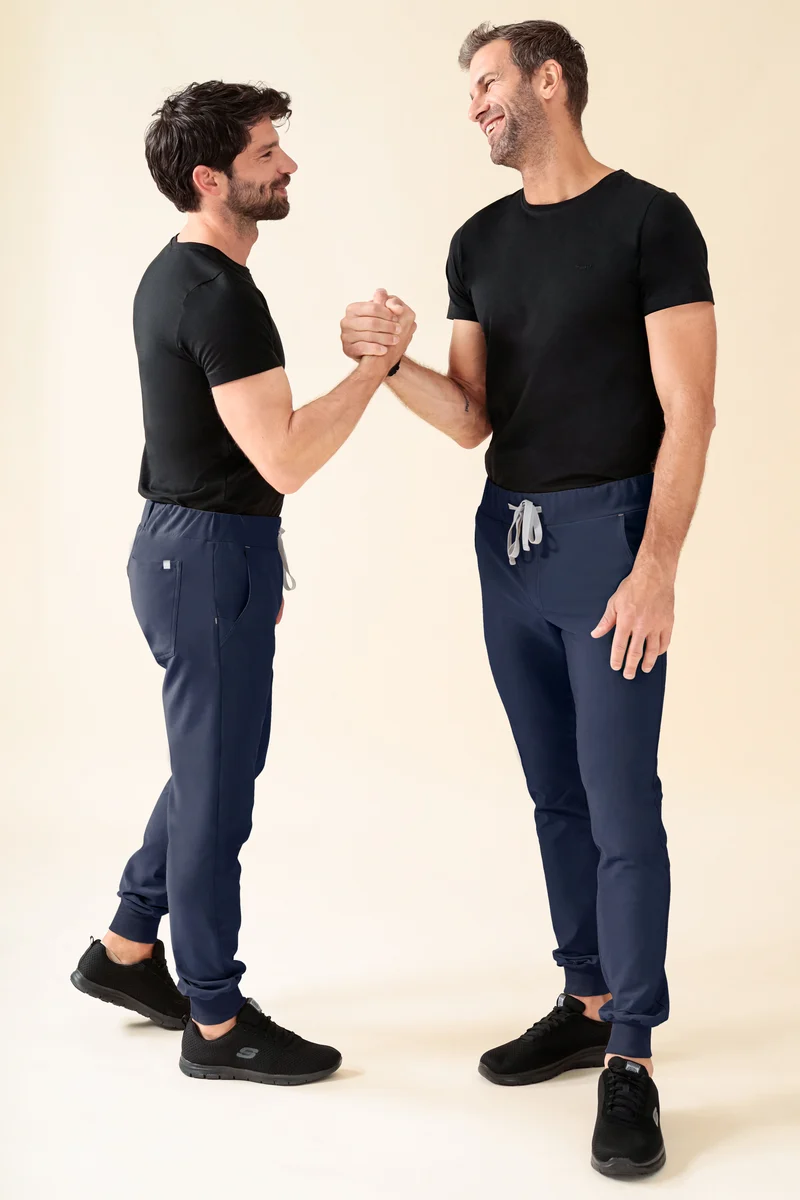 KAERE Hose Herren - Saumbündchen ohne Beintaschen navy