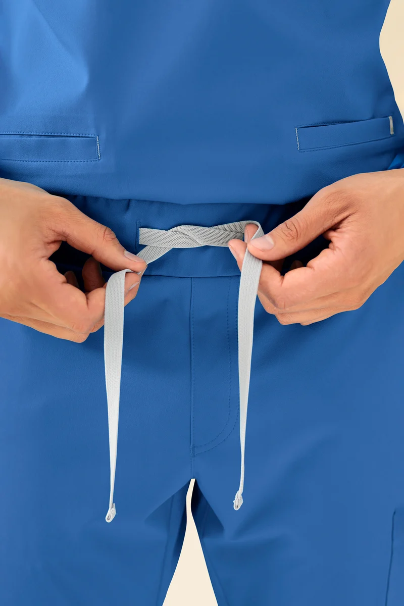 KAERE Hose Herren - gerader Saum mit Beintaschen blau
