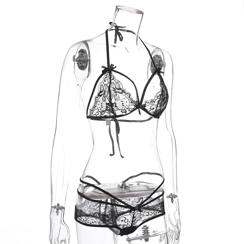 Damen Bikini BH Set Tanga Höschen Sexy Schlüpfer Slip Dessous Unterwäsche
